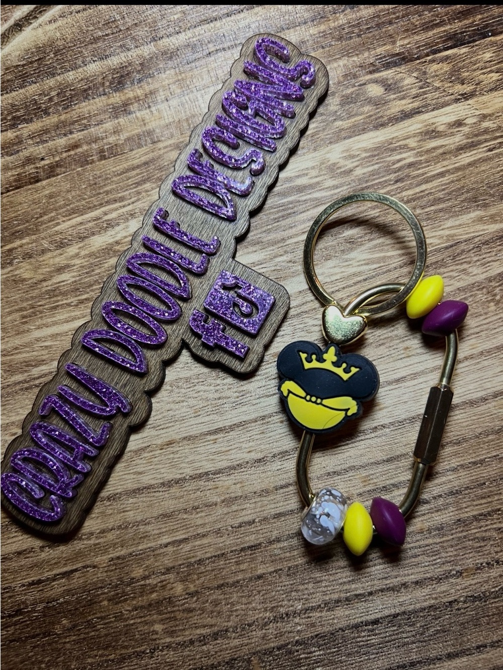 Disney Princess inspired carabiner purse charm